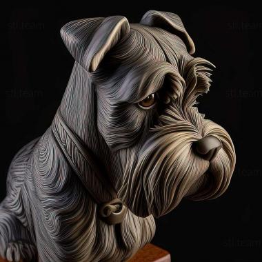 3D model Zwergschnauzer dog (STL)